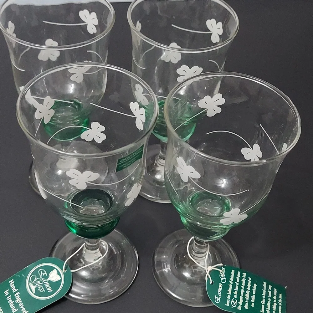 Vintage Eamon Glass Water Goblets (Set Of 4)